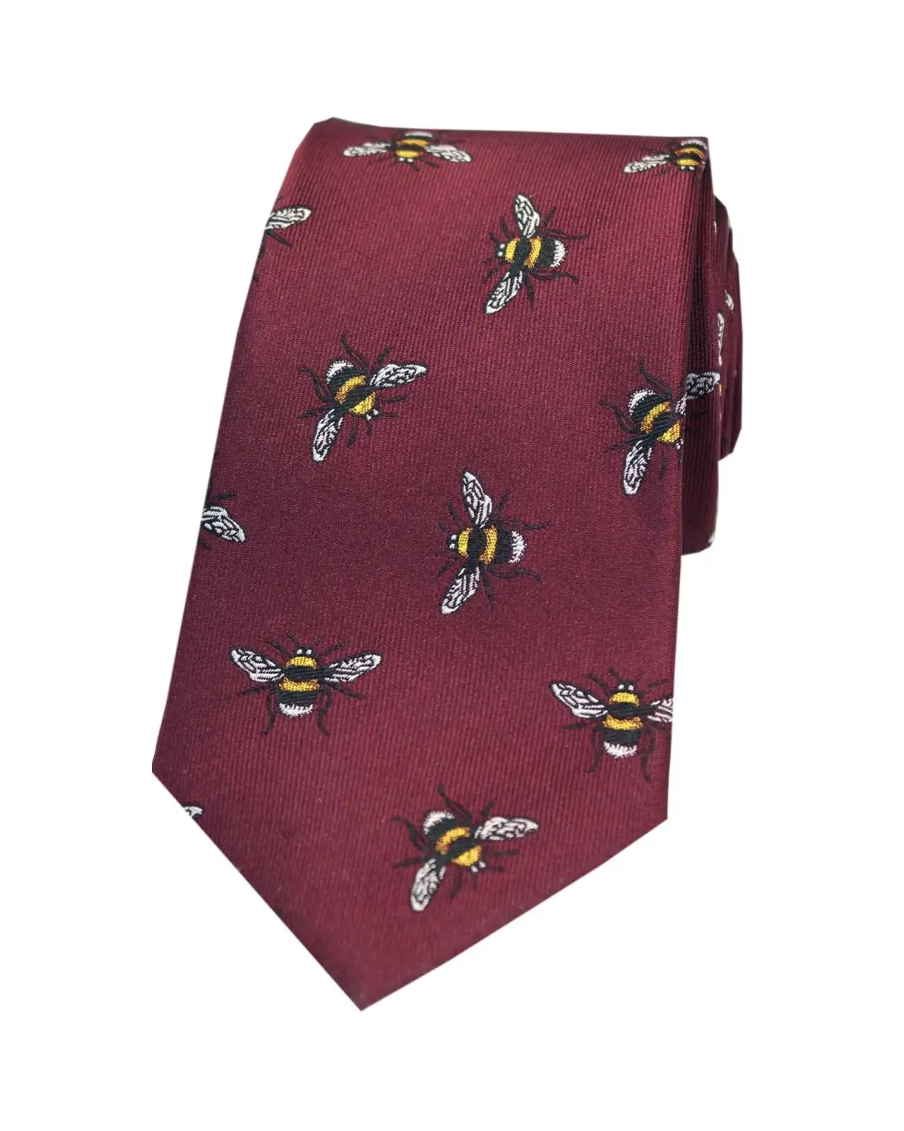 Silk Ties Soprano Ties Soprano Wine Bumble Bee Luxury Silk Tie £24.00