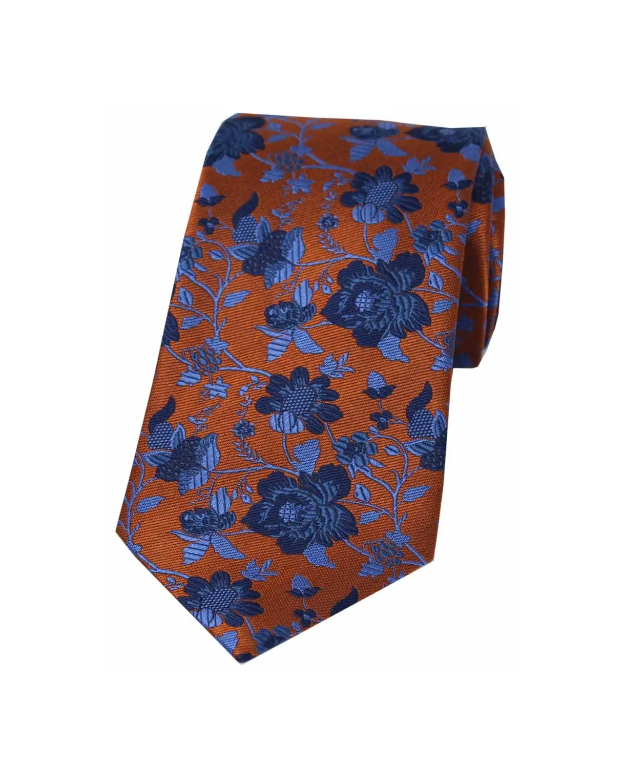 Silk Ties Soprano Ties Soprano Orange Floral Luxury Silk Tie £24.00