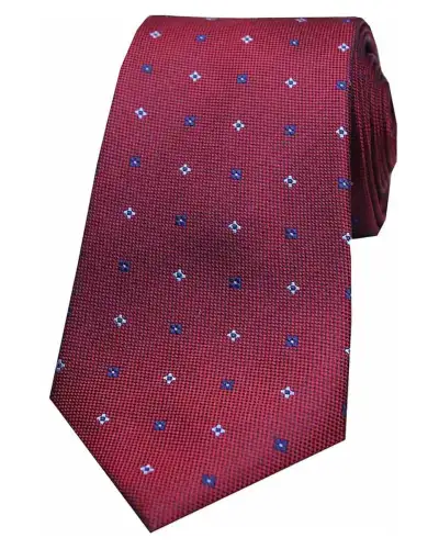 Silk Ties Soprano Ties Soprano Small Flowers Wine Silk Tie £24.00