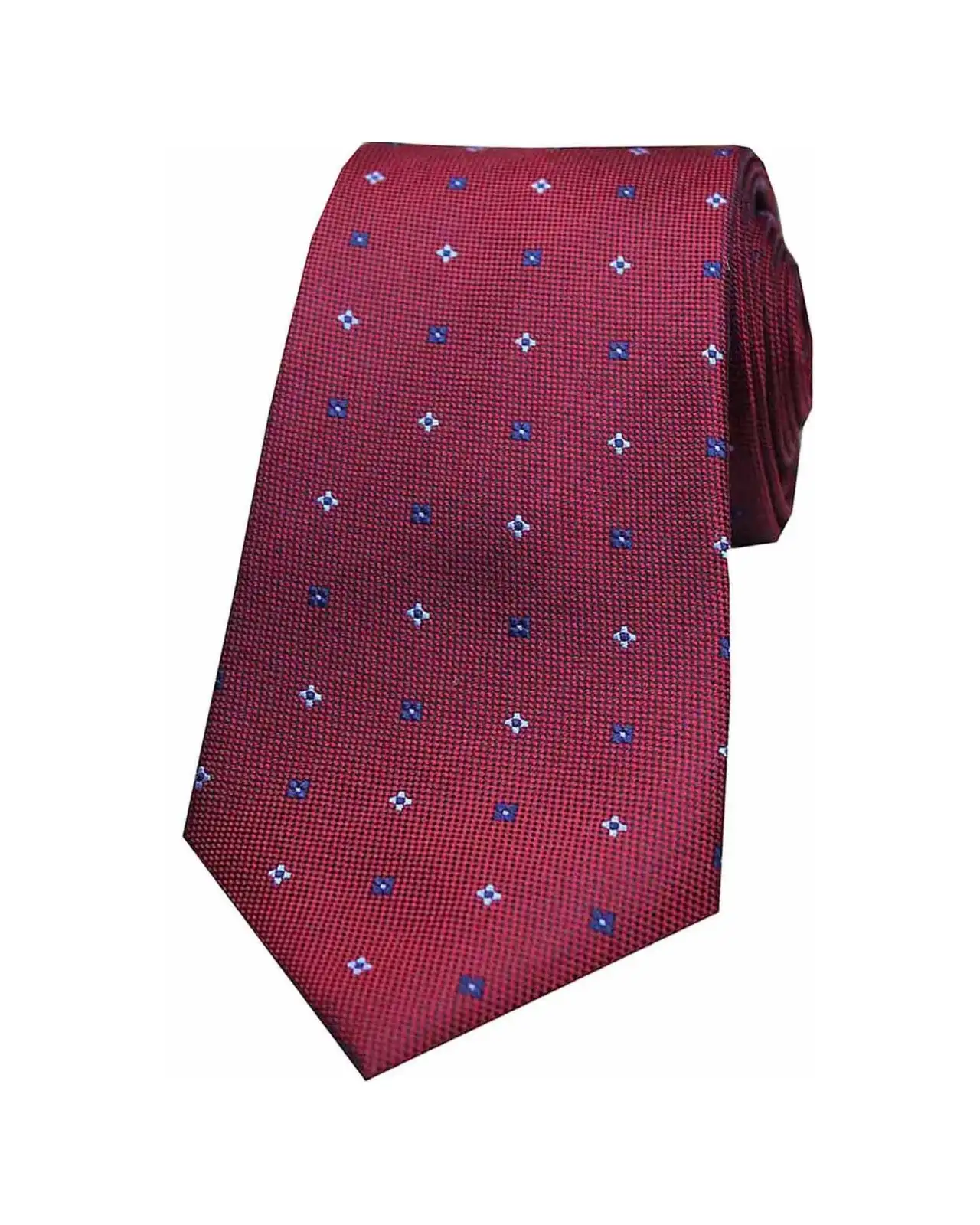 Silk Ties Soprano Ties Soprano Small Flowers Wine Silk Tie £24.00