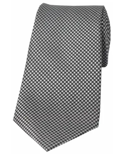 Polyester Ties Soprano Ties Soprano Grey Neat Woven Polyester Morning Tie £14.00
