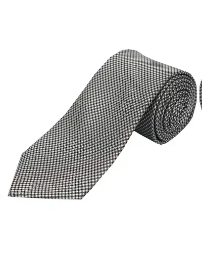 Polyester Ties Soprano Ties Soprano Grey Neat Woven Polyester Morning Tie £14.00
