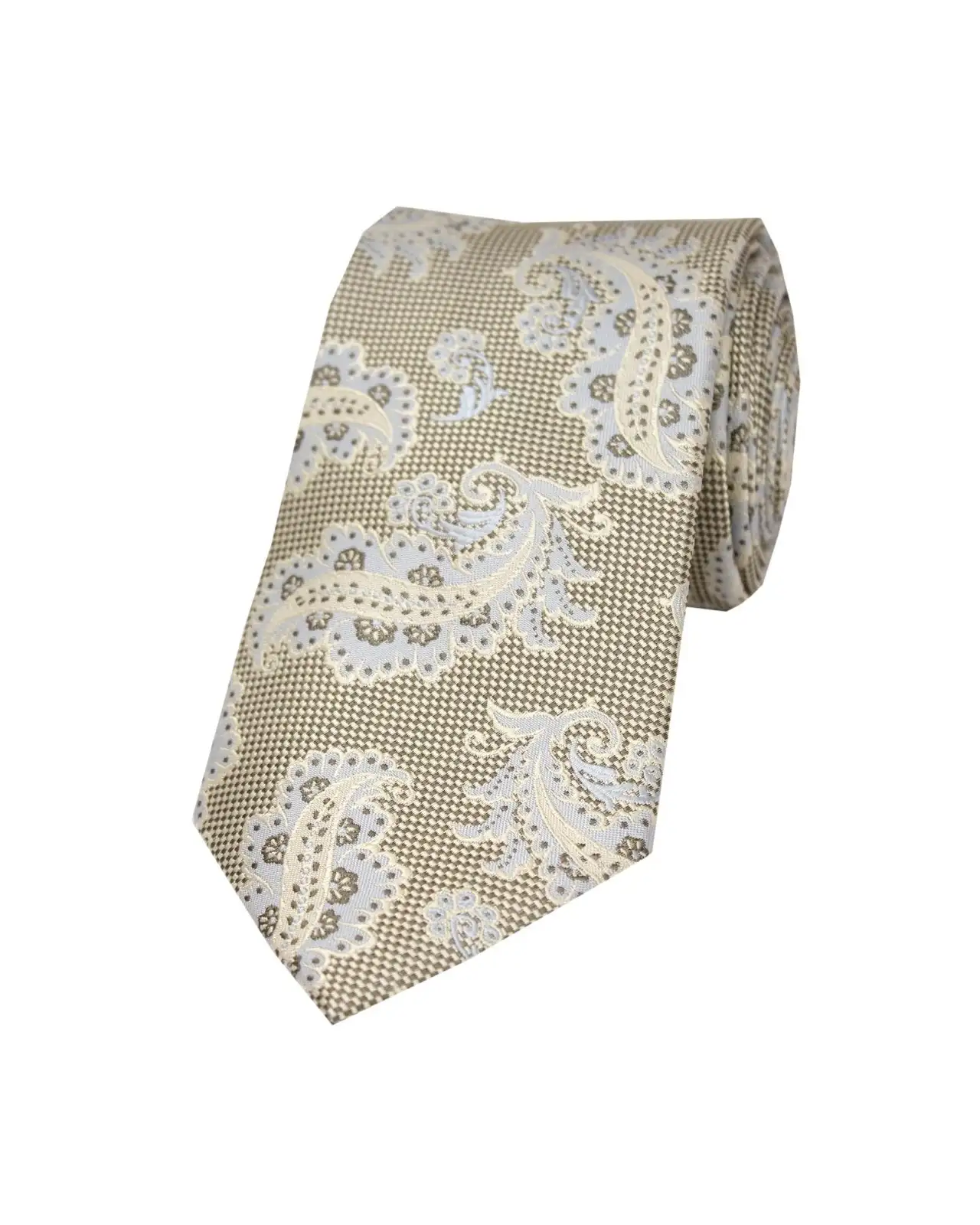 Silk Ties Soprano Ties Soprano Stone Floral Woven Silk Tie £15.00