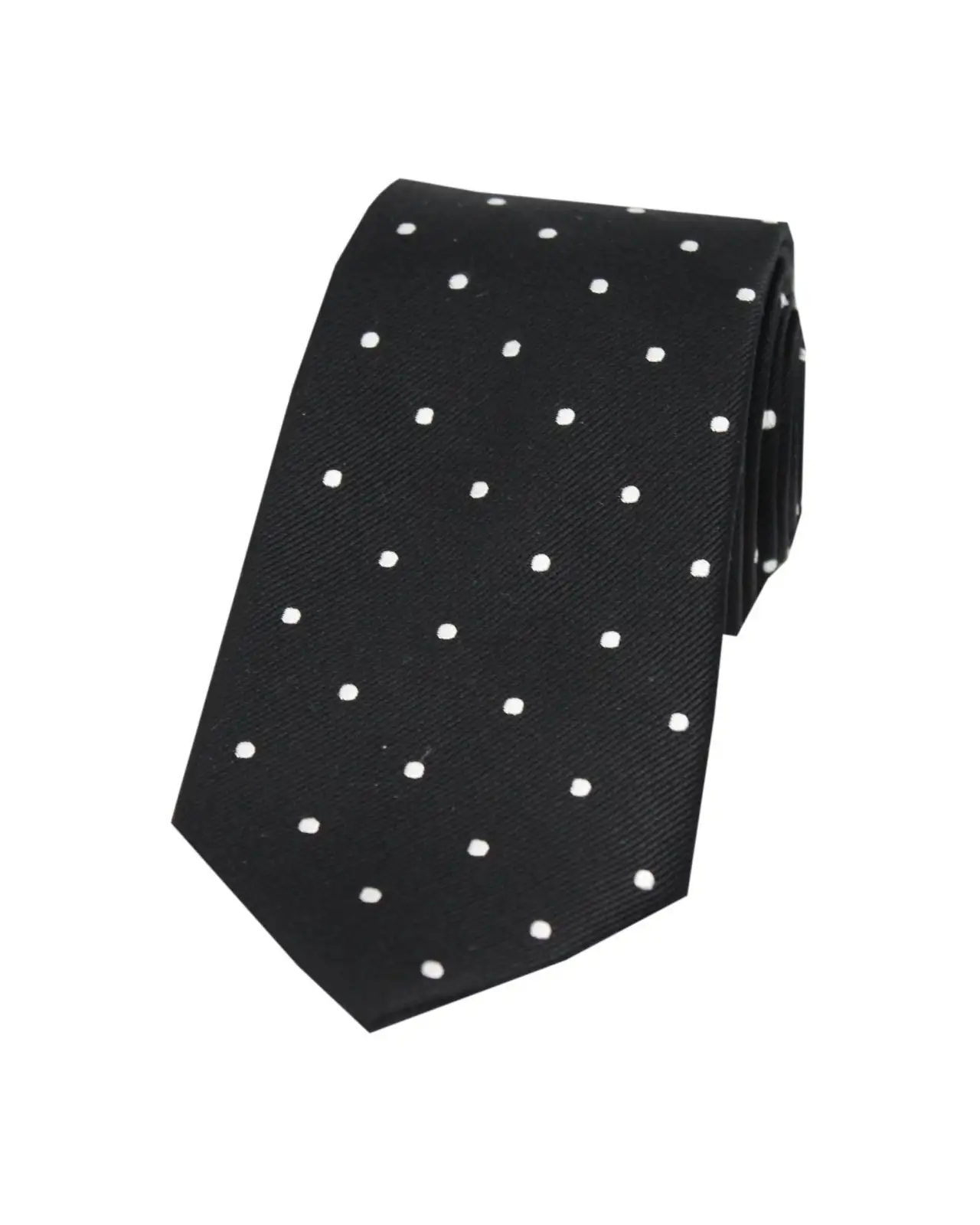 Silk Ties Soprano Ties Soprano Black And White Polka Dot Silk Tie £18.00
