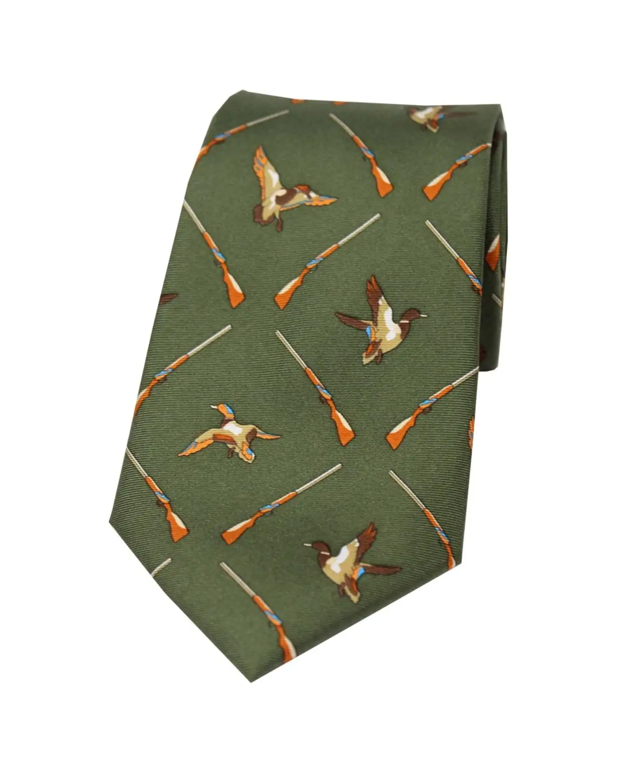Silk Ties Soprano Ties Soprano Flying Ducks Country Green Ground Country Silk Tie £23.00