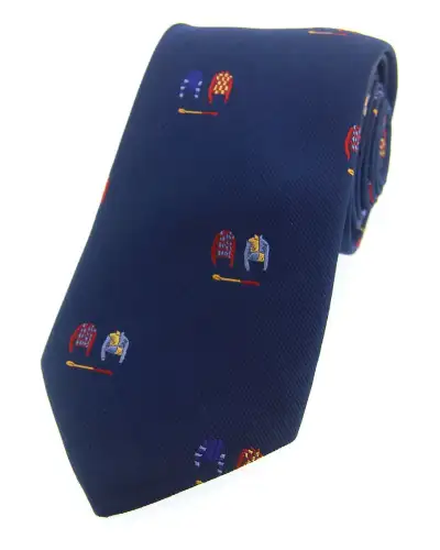Silk Ties Soprano Ties Soprano Jockey Colours On Blue Ground Country Silk Tie £24.00