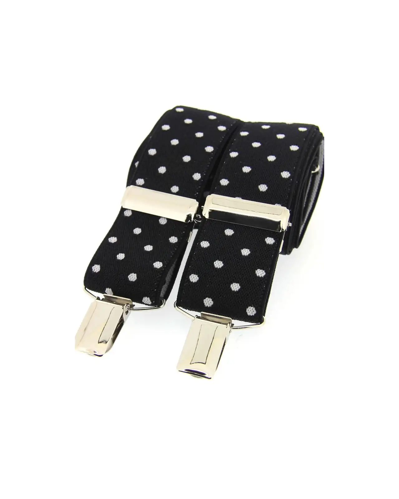 Braces Soprano Ties Soprano Black And White Polka Dot 35Mm X Style Braces £23.00