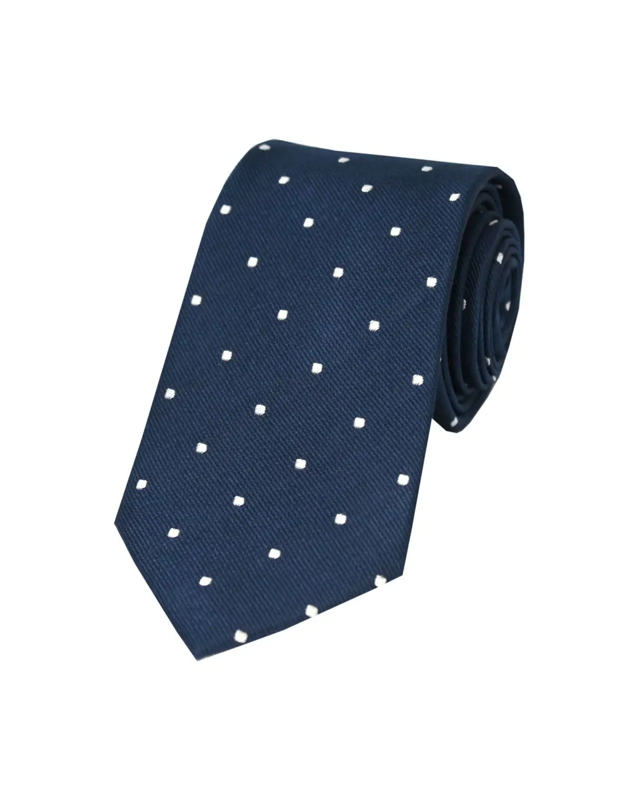 Silk Ties Soprano Ties Soprano Navy And White Polka Dot Silk Tie £24.00
