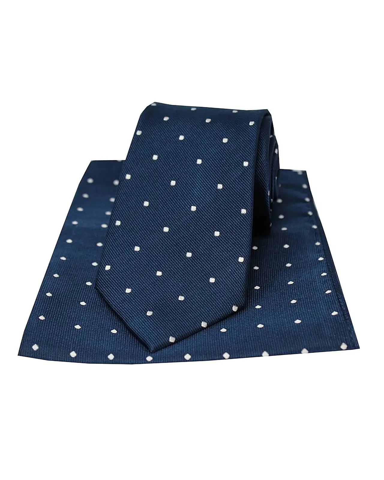 Pocket Square Soprano Ties Soprano Navy And White Polka Dot Silk Tie And Pocket Square £34.00