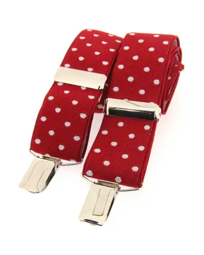 Braces Soprano Ties Soprano Red And White Polka Dot 35Mm X Style Braces £23.00