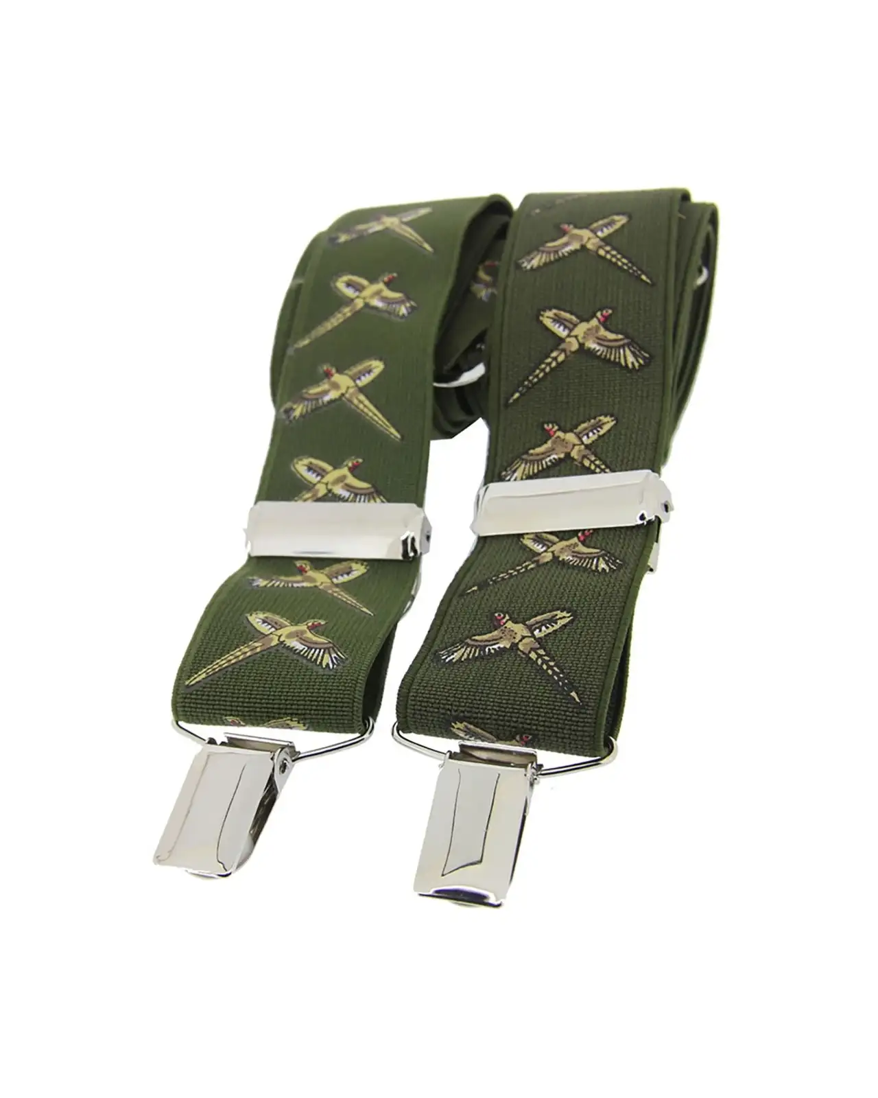 Braces Soprano Ties Soprano Flying Pheasant Green 35Mm X Style Braces £23.00