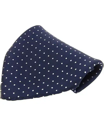 Pocket Square Soprano Ties Soprano Navy And White Pin Dots Mens Silk Pocket Square £9.00