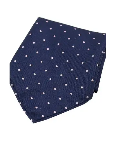 Pocket Square Soprano Ties Soprano Pink And Navy Pin Dot Woven Silk Pocket Square £9.00