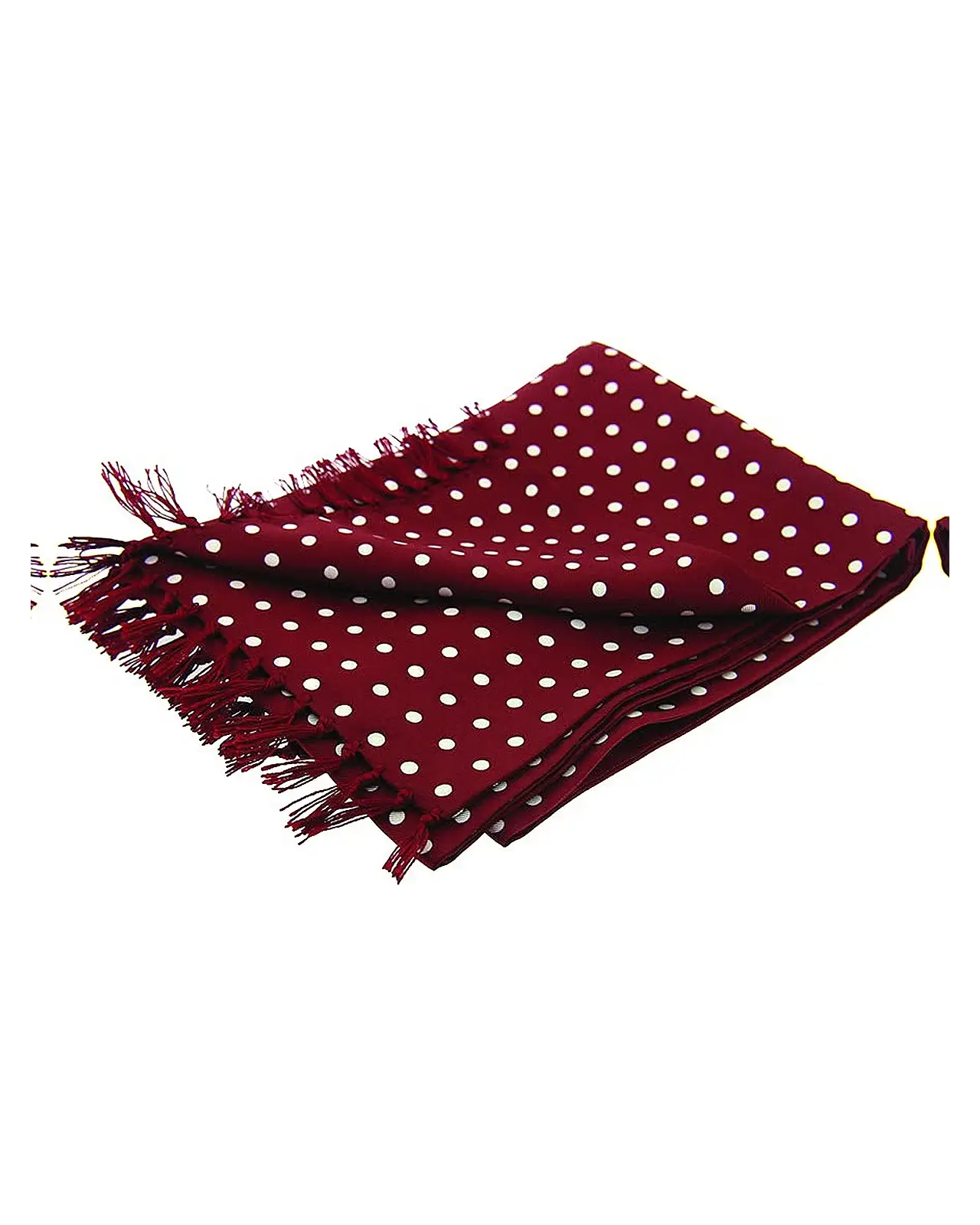 Scarves Soprano Ties Soprano White Polka Dot On A Wine Ground Silk Aviator Scarf £49.00