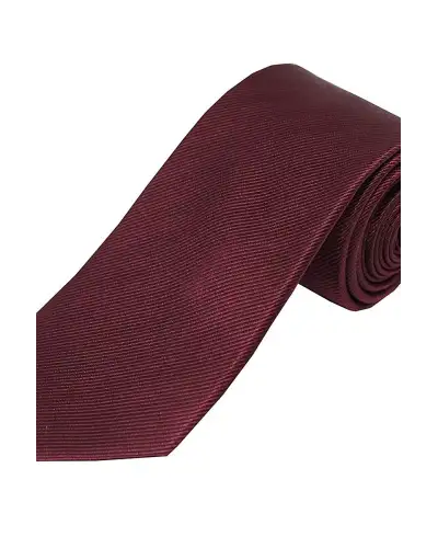 Silk Ties Soprano Ties Soprano Wine Diagonal Ribbed Plain Silk Tie £24.00