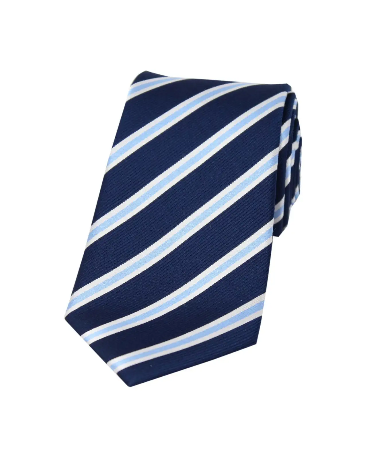 Silk Ties Soprano Ties Soprano Navy Sky And White Striped Silk Tie £24.00