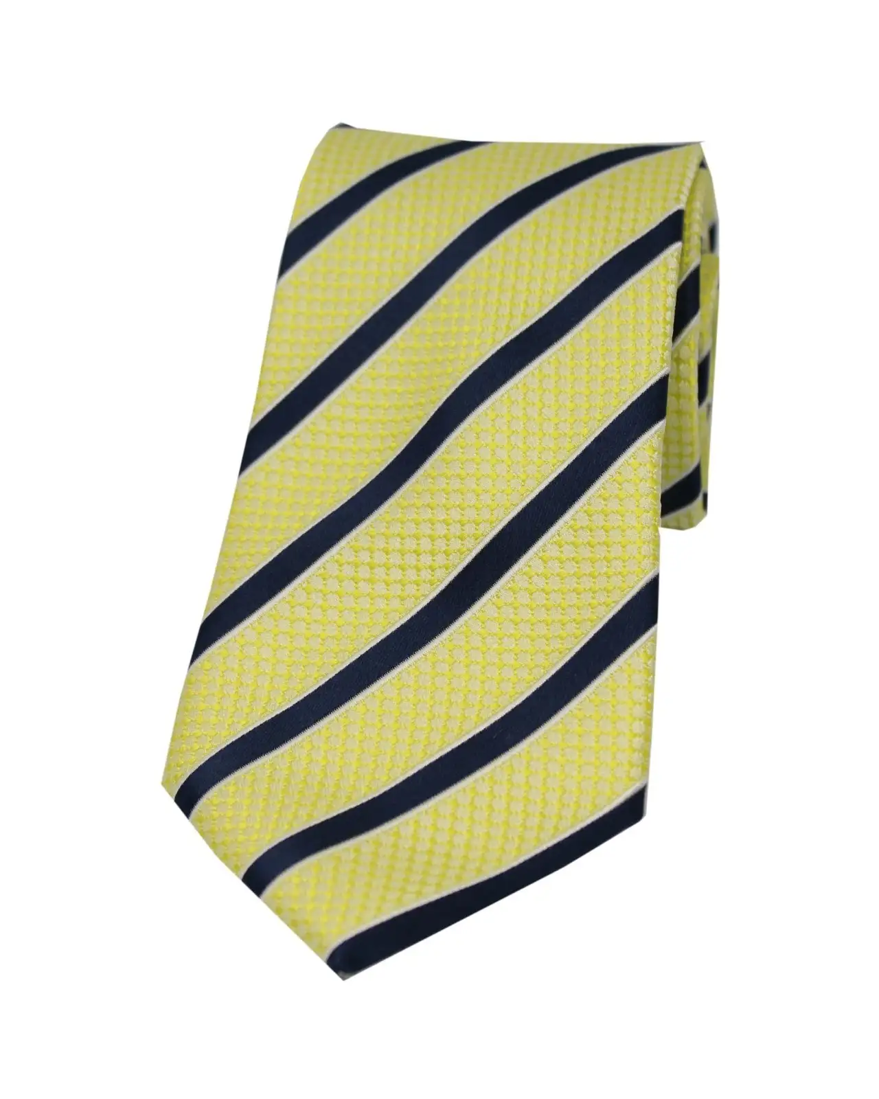 Polyester Ties Soprano Ties Soprano Blue Striped Polyester Tie On Lemon Yellow Ground £9.00