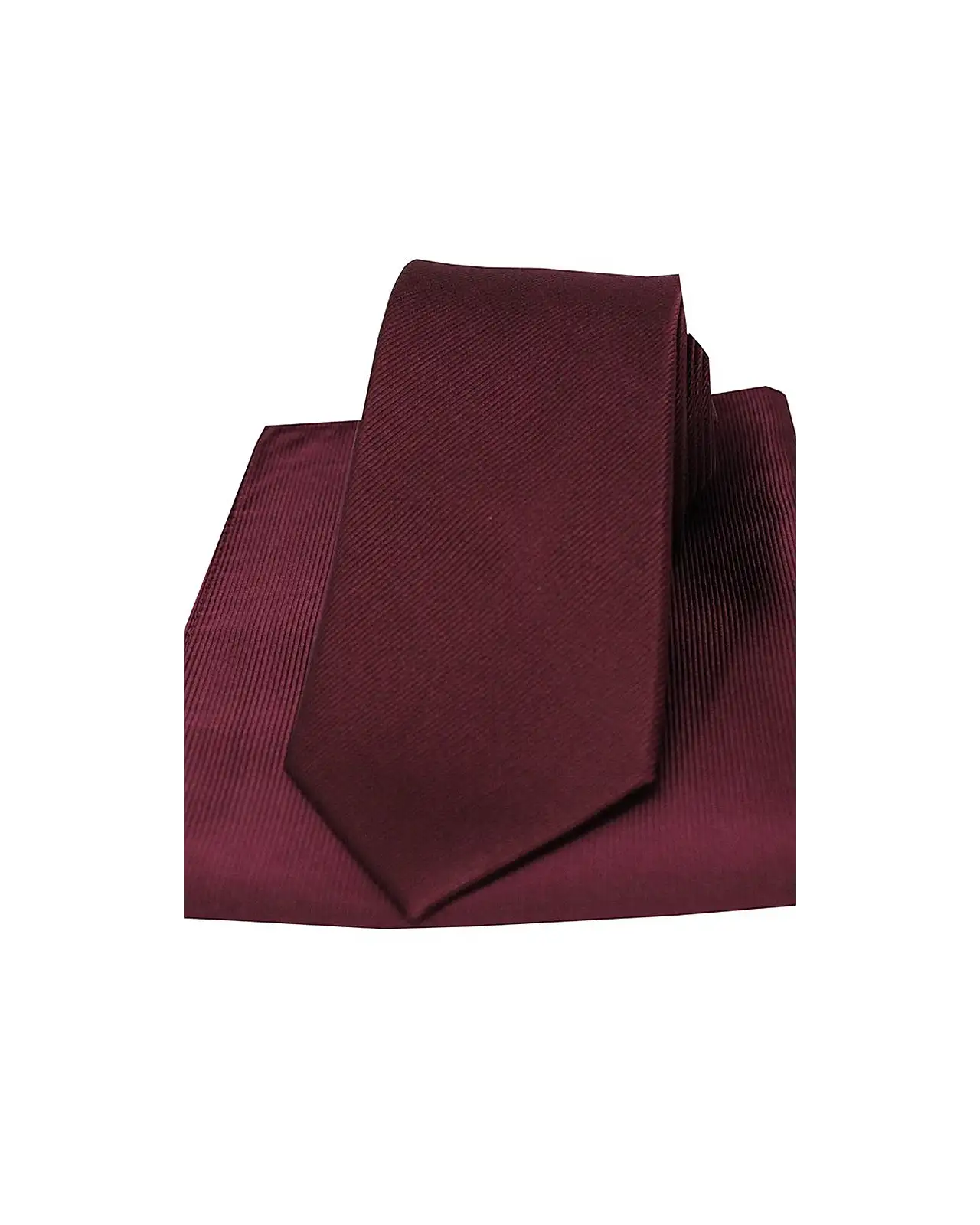 Pocket Square Soprano Ties Soprano Wine Twill Plain Silk Tie And Pocket Square £34.00
