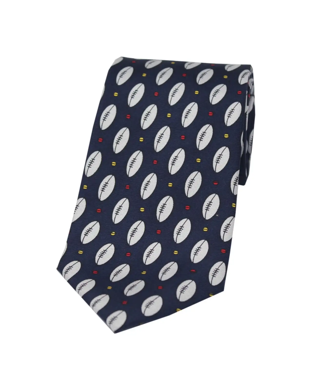 Silk Ties Soprano Ties Soprano Rugby Balls On Navy Ground Silk Tie £23.00