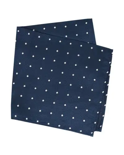 Pocket Square Soprano Ties Soprano Navy With White Polka Dots Mens Silk Pocket Square £15.00