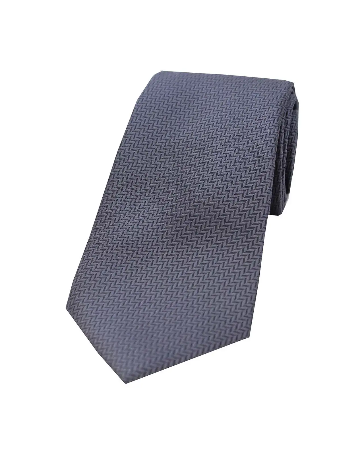 Silk Ties Soprano Ties Soprano Grey Herringbone Woven Silk Tie £24.00