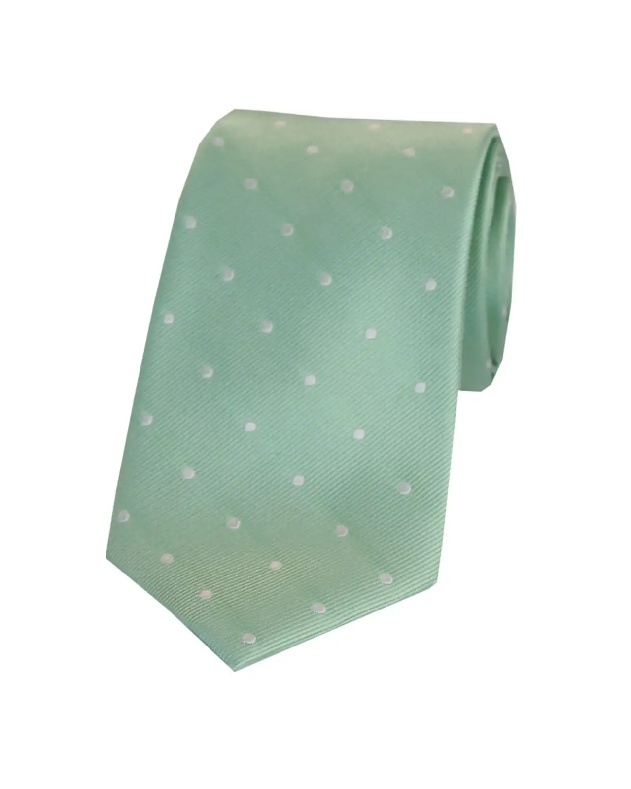 Silk Ties Soprano Ties Soprano Mint And White Polka Dot Silk Tie £24.00