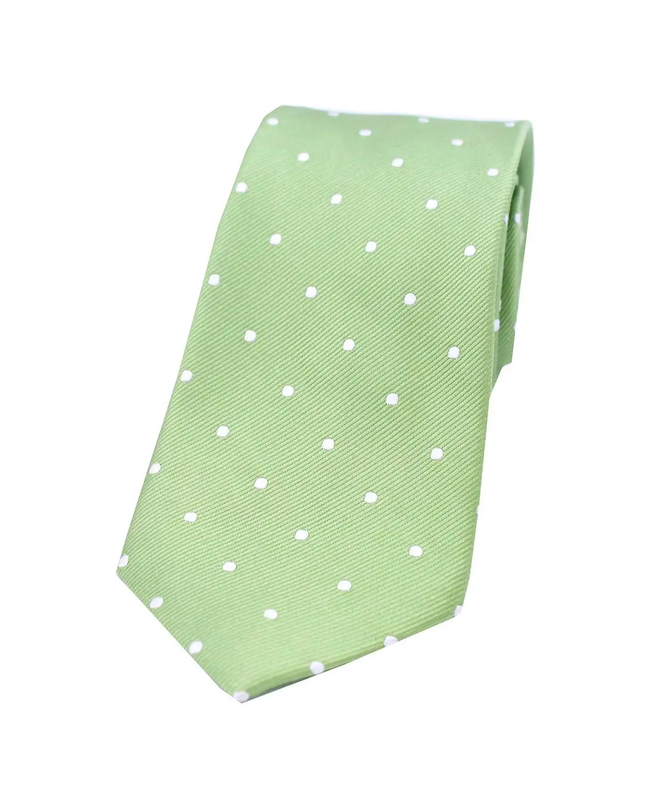 Silk Ties Soprano Ties Soprano Lime Green And White Polka Dot Silk Tie £15.00