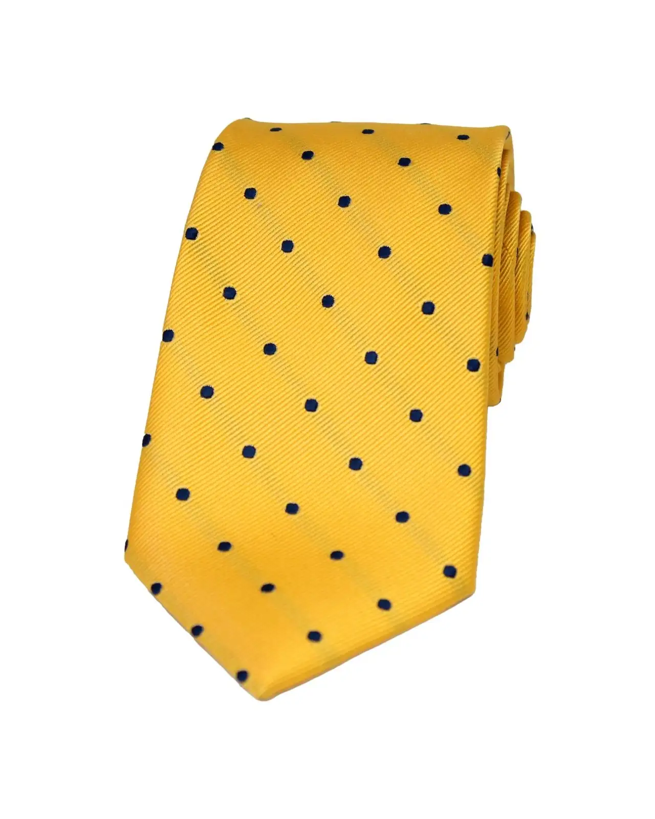 Silk Ties Soprano Ties Soprano Gold And Blue Polka Dot Silk Tie £24.00