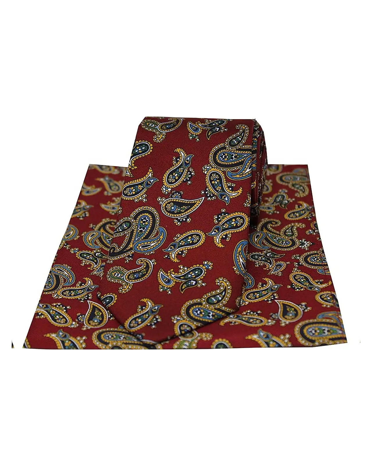 Paisley Ties Soprano Ties Soprano Large Paisley On Red Ground Silk Tie And Pocket Square £34.00