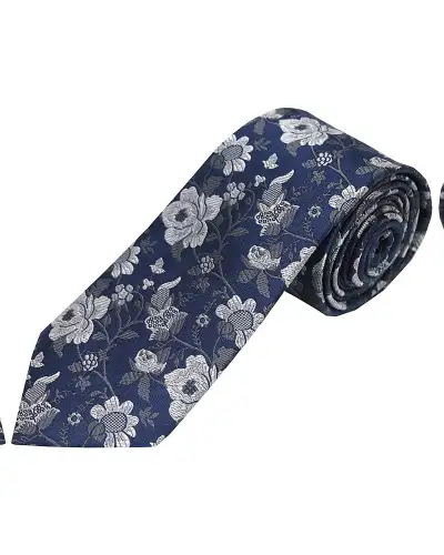 Silk Ties Soprano Ties Soprano Navy Luxury Floral Silk Tie £21.00
