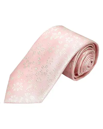 Silk Ties Soprano Ties Soprano Navy Ground With Multi White Flowers Silk Tie £15.00