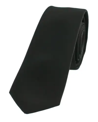 Thin Ties Soprano Ties Soprano Satin Black Polyester Thin Tie £14.00