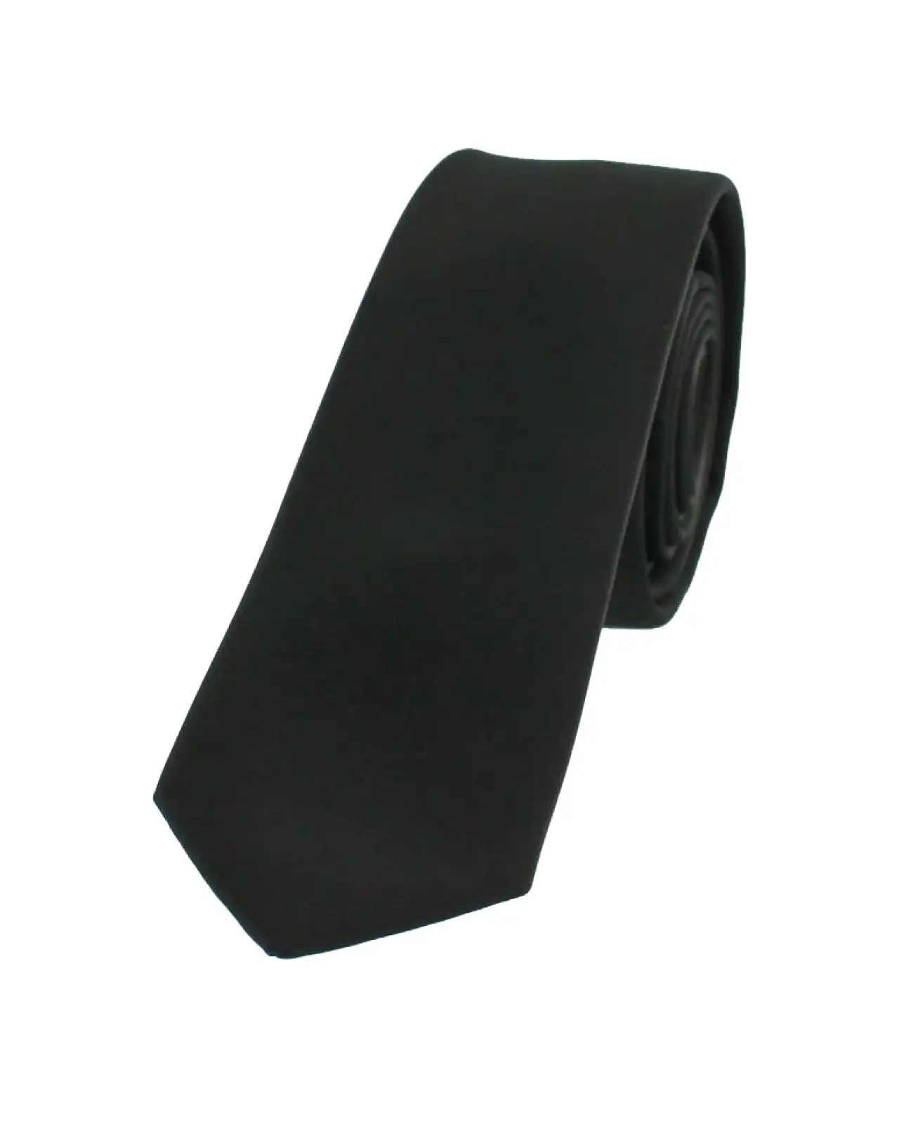 Thin Ties Soprano Ties Soprano Satin Black Polyester Thin Tie £14.00