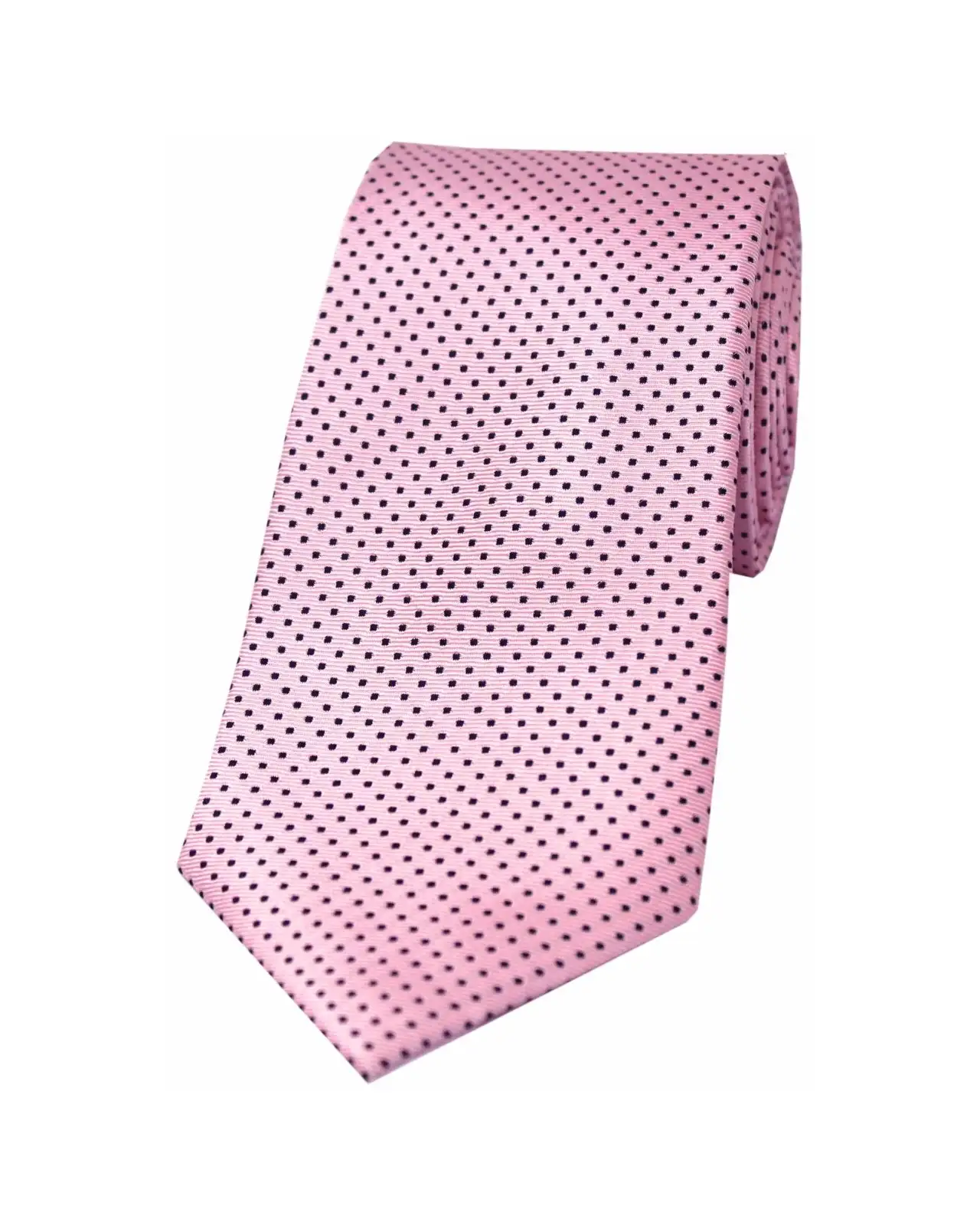 Silk Ties Soprano Ties Soprano Pink And Black Pin Dot Woven Silk Tie £24.00