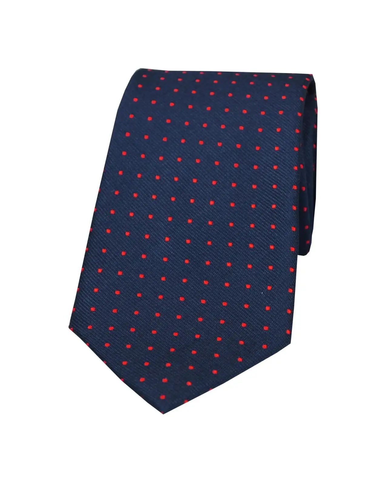 Silk Ties Soprano Ties Soprano Navy And Red Pin Dot Woven Silk Tie £24.00