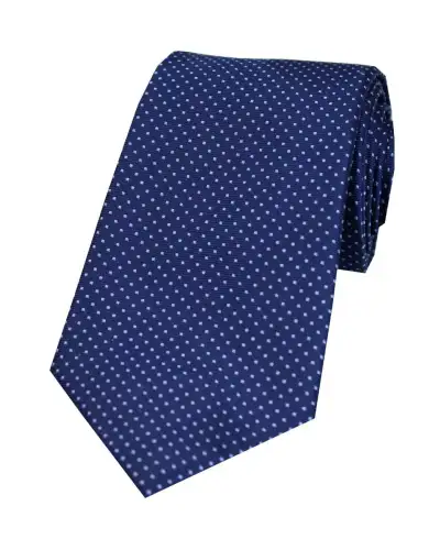 Silk Ties Soprano Ties Soprano Navy Blue And Sky Pin Dot Silk Tie £24.00