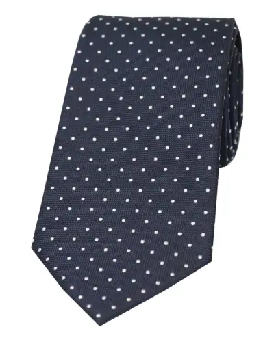 Polyester Ties Soprano Ties Soprano White Pin Dot Polyester Tie On Blue Ground £14.00