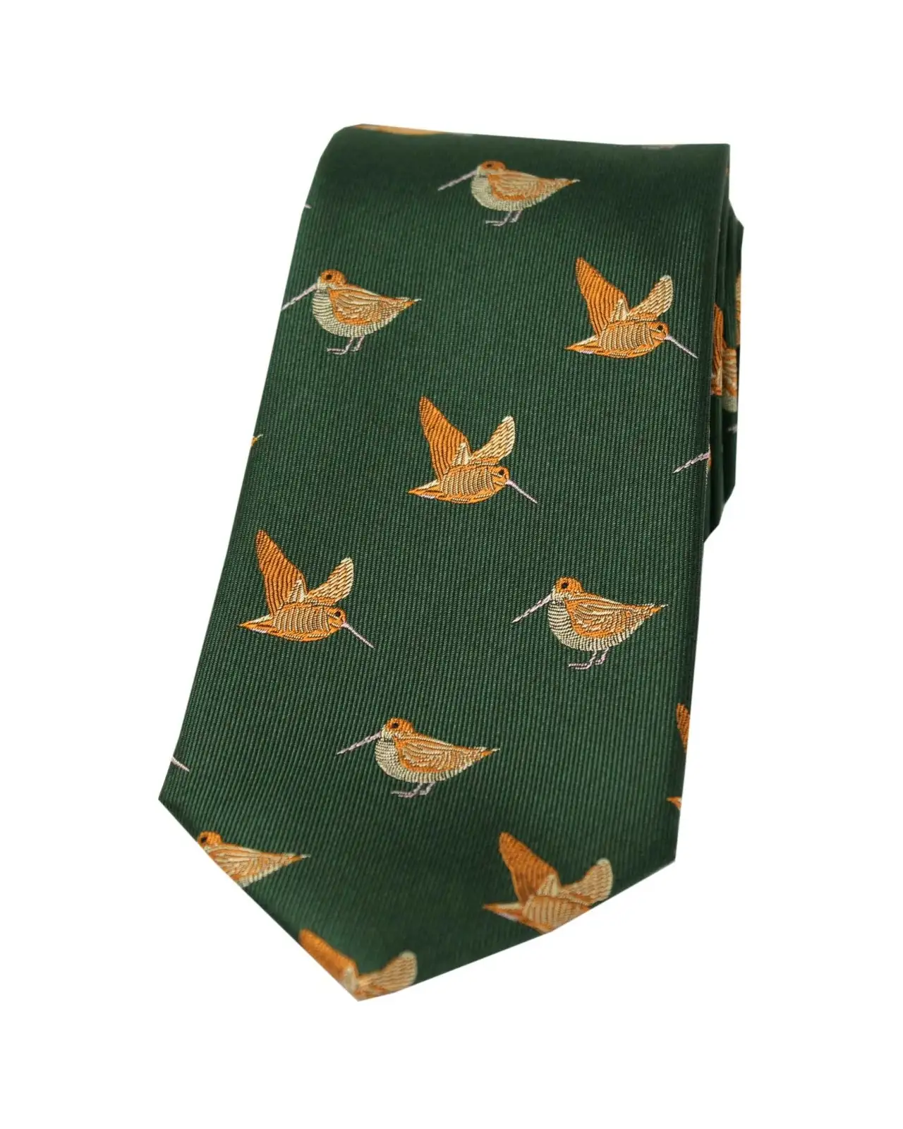 Silk Ties Soprano Ties Soprano Woodcocks On Country Green Ground Country Silk Tie £24.00