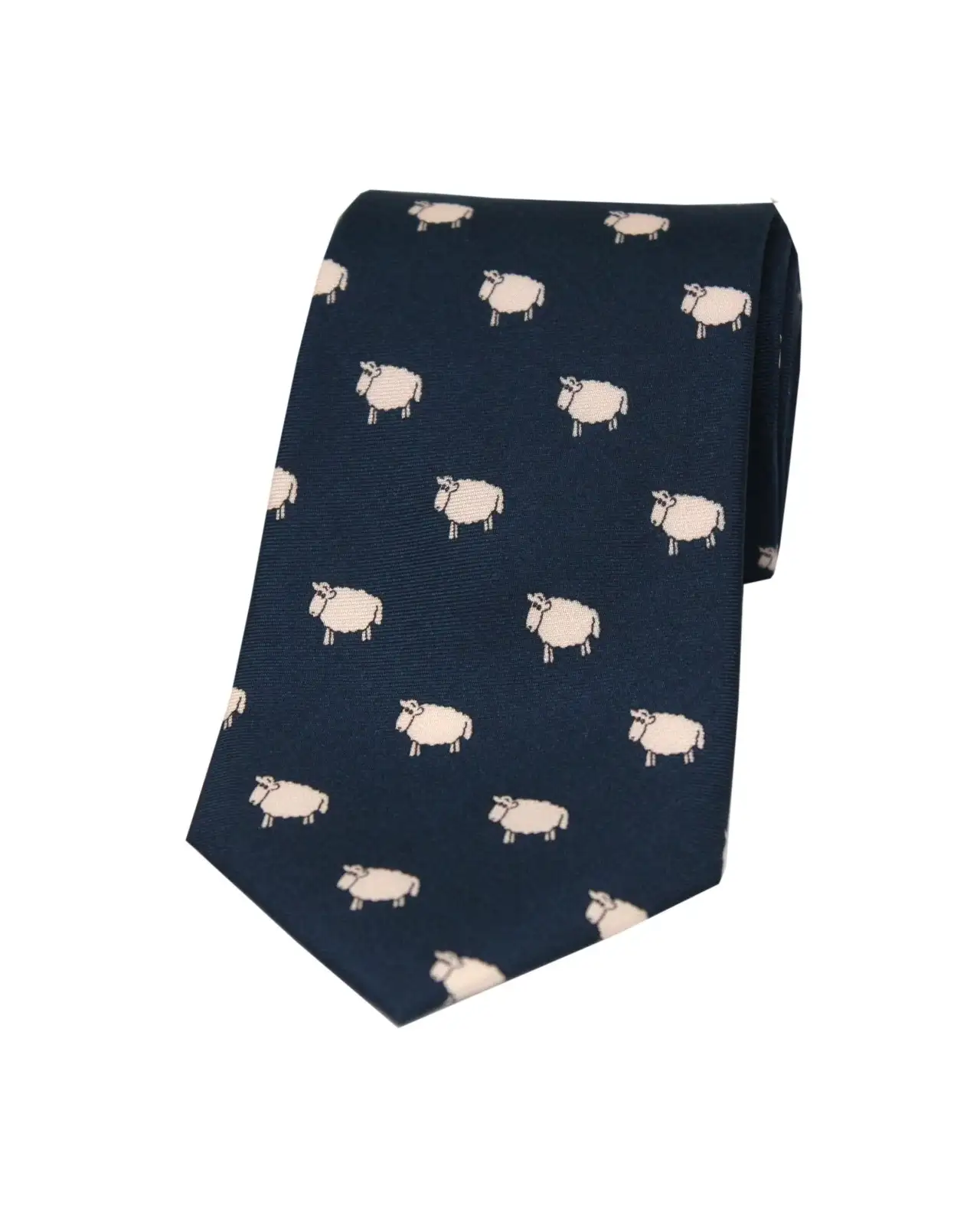 Silk Ties Soprano Ties Soprano Flock Of Sheep On Navy Ground Country Silk Tie £23.00