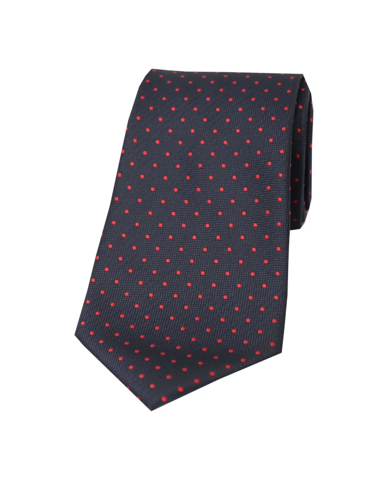 Polyester Ties Soprano Ties Soprano Red Pin Dot Polyester Tie On Blue Ground £23.00