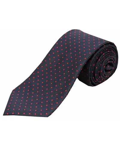 Polyester Ties Soprano Ties Soprano Red Pin Dot Polyester Tie On Blue Ground £23.00