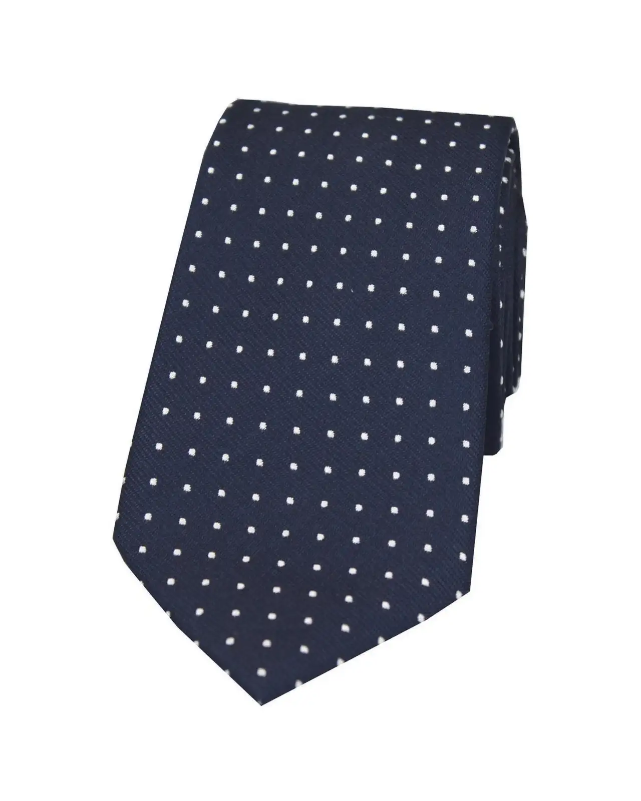Silk Ties Soprano Ties Soprano Navy And White Pin Dot Woven Silk Tie £24.00