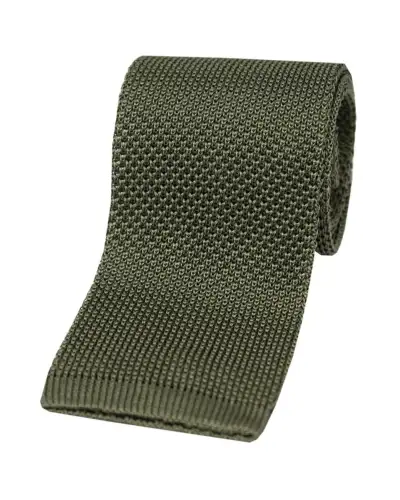 Knitted Ties Soprano Ties Soprano Olive Knitted Silk Tie £31.00