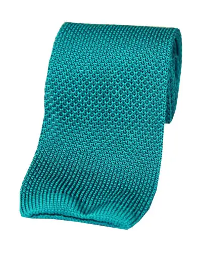 Knitted Ties Soprano Ties Soprano Turquoiseplain Knitted Silk Tie £24.00