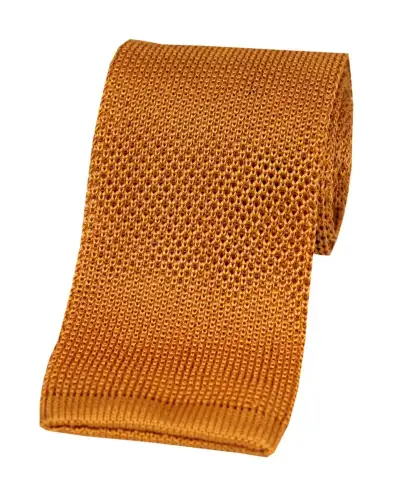 Knitted Ties Soprano Ties Soprano Burnt Orange Knitted Silk Tie £31.00