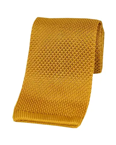 Knitted Ties Soprano Ties Soprano Gold Knitted Silk Tie £31.00