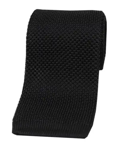Knitted Ties Soprano Ties Soprano Black Knitted Silk Tie £31.00