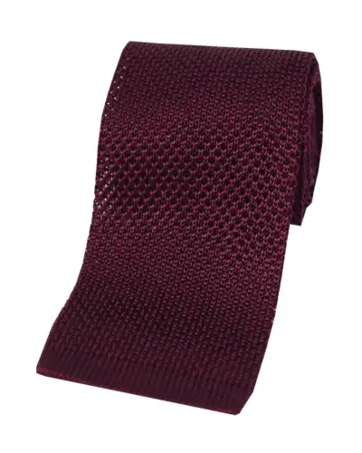 Knitted Ties Soprano Ties Soprano Wine Knitted Silk Tie £31.00
