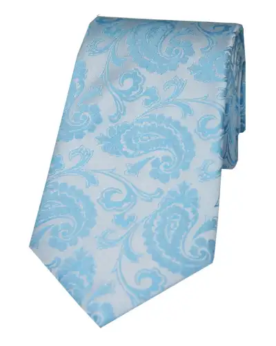 Paisley Ties Soprano Ties Soprano Pastel Blue Paisley Silk Tie £14.00