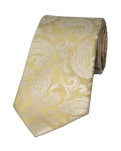 Paisley Ties Soprano Ties Soprano Wedding Gold Paisley Silk Tie £15.00